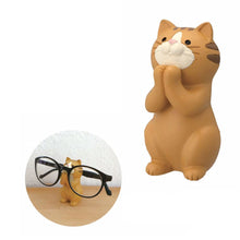 Load image into Gallery viewer, Japan Style Glasses Mobile Phone Holder Stationery Desktop Cat Decoration Collectible Home Decor Resin Craft Ornaments