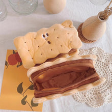 Load image into Gallery viewer, Kawaii Pencil Case High Capacity Plush Cookies Pen Bags Cartoon Brown Pen Box Girls Office School Supplies Stationary