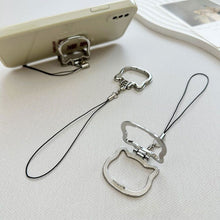 Load image into Gallery viewer, Mobile Phone Lanyard Multifunctional Stand Universal Metal Folding Ring Pendant Lanyard Desktop Support Stand