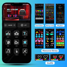 Load image into Gallery viewer, DIY RGB Motorcycle Helmet LED Display Warning Light Night Riding Bike Ski Helmet Taillight APP Programmable LED Screen
