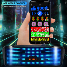 Load image into Gallery viewer, DIY RGB Motorcycle Helmet LED Display Warning Light Night Riding Bike Ski Helmet Taillight APP Programmable LED Screen