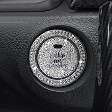 Load image into Gallery viewer, 2Pcs Universal Car Start Ring Decoration Crystal Diamond Switch Cover Interior Button Protector Sticker Luxury Car Accessory