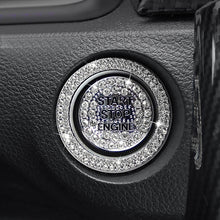 Load image into Gallery viewer, 2Pcs Universal Car Start Ring Decoration Crystal Diamond Switch Cover Interior Button Protector Sticker Luxury Car Accessory
