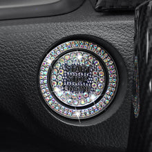 Load image into Gallery viewer, 2Pcs Universal Car Start Ring Decoration Crystal Diamond Switch Cover Interior Button Protector Sticker Luxury Car Accessory