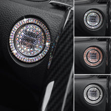 Load image into Gallery viewer, 2Pcs Universal Car Start Ring Decoration Crystal Diamond Switch Cover Interior Button Protector Sticker Luxury Car Accessory