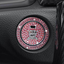 Load image into Gallery viewer, 2Pcs Universal Car Start Ring Decoration Crystal Diamond Switch Cover Interior Button Protector Sticker Luxury Car Accessory