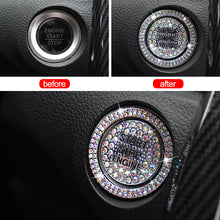 Load image into Gallery viewer, 2Pcs Universal Car Start Ring Decoration Crystal Diamond Switch Cover Interior Button Protector Sticker Luxury Car Accessory