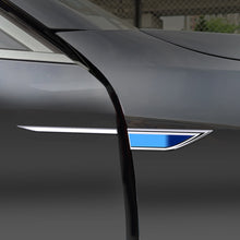 Load image into Gallery viewer, 4Pcs/Set Universal Car Side Blade Fender Decals Stainless Steel Metal Trim Kit Exterior Styling Accessories