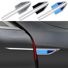 Load image into Gallery viewer, 4Pcs/Set Universal Car Side Blade Fender Decals Stainless Steel Metal Trim Kit Exterior Styling Accessories