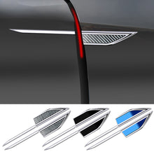 Load image into Gallery viewer, 4Pcs/Set Universal Car Side Blade Fender Decals Stainless Steel Metal Trim Kit Exterior Styling Accessories