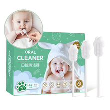 Load image into Gallery viewer, Baby Tongue Cleaner Gauze Toothbrush No-Glue Dental Wipes Infant Gum Cleanser Disposable Breastfed Baby Essentials Newborn Oral Care Kit