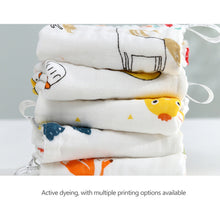 Load image into Gallery viewer, 25*25cm Cotton Muslin Squares Baby Washcloths 6-Layer Gauze Drooling Bibs Multipurpose Gentle Wipes Baby Essential Gift