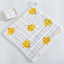 Load image into Gallery viewer, 25*25cm Cotton Muslin Squares Baby Washcloths 6-Layer Gauze Drooling Bibs Multipurpose Gentle Wipes Baby Essential Gift