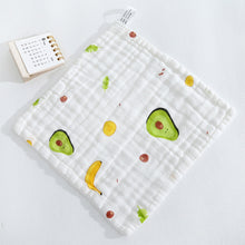 Load image into Gallery viewer, 25*25cm Cotton Muslin Squares Baby Washcloths 6-Layer Gauze Drooling Bibs Multipurpose Gentle Wipes Baby Essential Gift