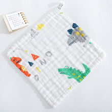 Load image into Gallery viewer, 25*25cm Cotton Muslin Squares Baby Washcloths 6-Layer Gauze Drooling Bibs Multipurpose Gentle Wipes Baby Essential Gift