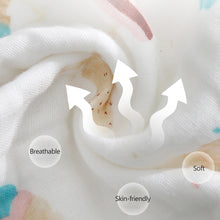 Load image into Gallery viewer, 25*25cm Cotton Muslin Squares Baby Washcloths 6-Layer Gauze Drooling Bibs Multipurpose Gentle Wipes Baby Essential Gift