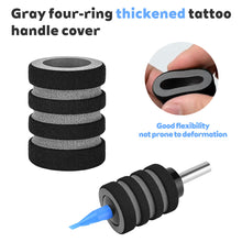 Load image into Gallery viewer, Non-Slip Grip for Tattoo Needles Cushioned Textured Sponge Tattoo Grips Universal Sponge Handle Sleeve Grey 32mm Tattoo Machine Grip Accessory