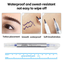Load image into Gallery viewer, Korean Style Temporary Tattoo Liner Marker Pen Professional Brow Shaping Dual Tip Marker Smudge-proof Portable Microblading Assistant