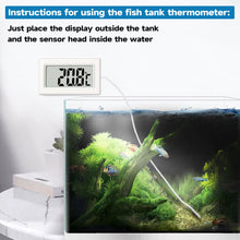 Load image into Gallery viewer, Mini Celsius/Fahrenheit Aqua Thermometer with Probe For Fish Tank Precision Thermometer Digital for Home/Commercial Use Hydroponics Greenhouse