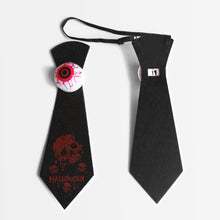 Load image into Gallery viewer, Halloween Eyeball Glow Tie Spooky Light Up Bat Shape Creepy Halloween Dance Party Decor Glow Eyeball Necktie Kids/Adults Halloween Accessory
