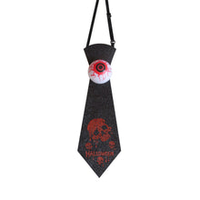 Load image into Gallery viewer, Halloween Eyeball Glow Tie Spooky Light Up Bat Shape Creepy Halloween Dance Party Decor Glow Eyeball Necktie Kids/Adults Halloween Accessory