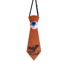 Load image into Gallery viewer, Halloween Eyeball Glow Tie Spooky Light Up Bat Shape Creepy Halloween Dance Party Decor Glow Eyeball Necktie Kids/Adults Halloween Accessory