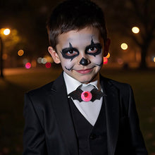 Load image into Gallery viewer, Halloween Eyeball Glow Tie Spooky Light Up Bat Shape Creepy Halloween Dance Party Decor Glow Eyeball Necktie Kids/Adults Halloween Accessory