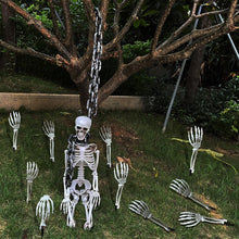 Load image into Gallery viewer, Halloween Realistic Skeleton Hand Ground Stake Light Up Foldable Reusable Halloween Bone Prop Cemetery Skeleton Hand Yard Decoration