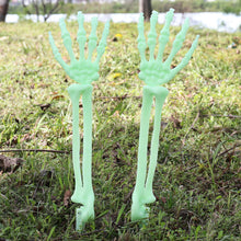 Load image into Gallery viewer, Halloween Realistic Skeleton Hand Ground Stake Light Up Foldable Reusable Halloween Bone Prop Cemetery Skeleton Hand Yard Decoration