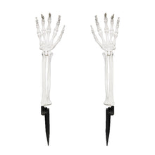 Load image into Gallery viewer, Halloween Realistic Skeleton Hand Ground Stake Light Up Foldable Reusable Halloween Bone Prop Cemetery Skeleton Hand Yard Decoration