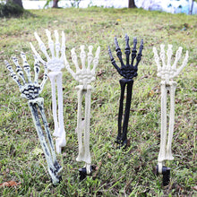 Load image into Gallery viewer, Halloween Realistic Skeleton Hand Ground Stake Light Up Foldable Reusable Halloween Bone Prop Cemetery Skeleton Hand Yard Decoration
