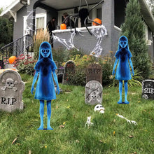 Load image into Gallery viewer, Halloween Twin Ghosts Stakes Creepy Iron Phantoms Horror Movie Style Wraiths Weatherproof Outdoor Scary Garden Yard Halloween Decor