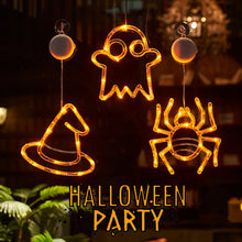Load image into Gallery viewer, Halloween LED Lights with Suction Cups Battery-Powered Ghost Pumpkin Hanging Party Lights For Shop/Home/Yard Windows for Indoor/Outdoor