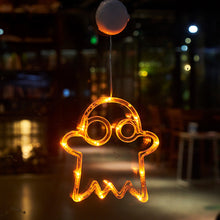 Load image into Gallery viewer, Halloween LED Lights with Suction Cups Battery-Powered Ghost Pumpkin Hanging Party Lights For Shop/Home/Yard Windows for Indoor/Outdoor