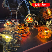 Load image into Gallery viewer, Halloween LED String Lights Flickering Pumpkin Lights Battery Easy Hang Decorative Pumpkin Indoor/Outdoor Halloween Porch Decor