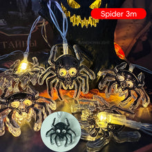 Load image into Gallery viewer, Halloween LED String Lights Flickering Pumpkin Lights Battery Easy Hang Decorative Pumpkin Indoor/Outdoor Halloween Porch Decor