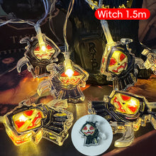 Load image into Gallery viewer, Halloween LED String Lights Flickering Pumpkin Lights Battery Easy Hang Decorative Pumpkin Indoor/Outdoor Halloween Porch Decor