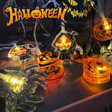 Load image into Gallery viewer, Halloween LED String Lights Flickering Pumpkin Lights Battery Easy Hang Decorative Pumpkin Indoor/Outdoor Halloween Porch Decor