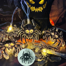 Load image into Gallery viewer, Halloween LED String Lights Flickering Pumpkin Lights Battery Easy Hang Decorative Pumpkin Indoor/Outdoor Halloween Porch Decor