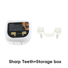 Load image into Gallery viewer, Retractable Vampire Teeth with Storage Box Realistic Vampire Fangs Makeup Kit Reusable Anti-Fall for Halloween Costume