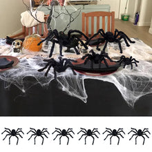 Load image into Gallery viewer, Giant Halloween Spider Decor Realistic Scary Prank Jumbo Fluffy Spider Creepy Crawler Halloween Party/Haunted House/Bar Scare Spider Decor