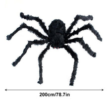 Load image into Gallery viewer, Giant Halloween Spider Decor Realistic Scary Prank Jumbo Fluffy Spider Creepy Crawler Halloween Party/Haunted House/Bar Scare Spider Decor