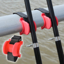 Load image into Gallery viewer, 1PC U-Shaped Fishing Rod Holder Tpe Anti-Slip Rod Clamping Device Self-Adhesive Cloth Fixed Universal For Boat Bridge Kayak Fishing
