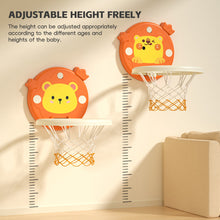 Load image into Gallery viewer, 1Set Kids Indoor Hanging Basketball Hoop No-Drill Height Adjustable Shooting Ring Set Foldable for Easy Storage Home Sports Toy