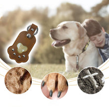 Load image into Gallery viewer, Paw Print Fur&Photo Keepsake Leather Pet Memorial Keychain Cherish Unique Pet Memorial Item Cat/Dog Accessory Rainbow Bridge Pet Gift