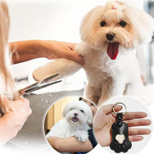 Load image into Gallery viewer, Paw Print Fur&Photo Keepsake Leather Pet Memorial Keychain Cherish Unique Pet Memorial Item Cat/Dog Accessory Rainbow Bridge Pet Gift