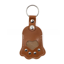 Load image into Gallery viewer, Paw Print Fur&Photo Keepsake Leather Pet Memorial Keychain Cherish Unique Pet Memorial Item Cat/Dog Accessory Rainbow Bridge Pet Gift