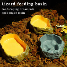 Load image into Gallery viewer, Reptile Water Dish Dinosaur Footprint Feeder Frog/Gecko/Turtle/Lizard Feeding Bowl Decorative Amphibian Feeding Platform Exotic Pet Supplies