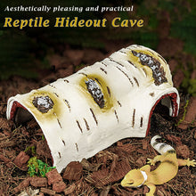 Load image into Gallery viewer, Reptile Hiding Cave Frog/Gecko/Turtle/Lizard Shelter Natural Bark Design Hideout Aquascaping Hideaway Crawling Pet Fish Tank Accessories