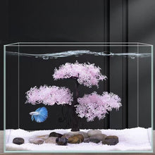 Load image into Gallery viewer, Aquarium Decorations Pink/White Sakura Safe Easy to Clean Aquascaping Tree Landscape Ornament Snowflake Tree Ornament for Fish Tank